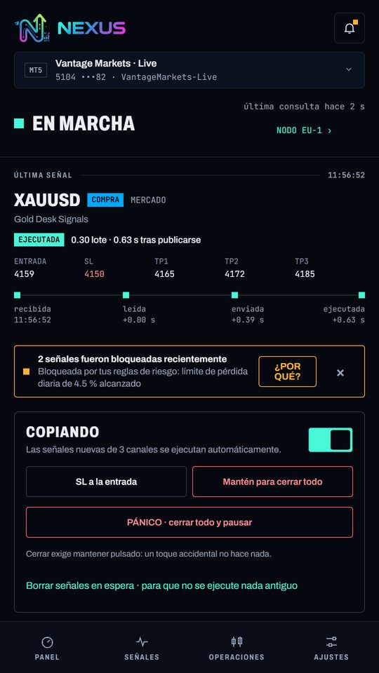 App de Nexus Copier: NEXUS MOBILE